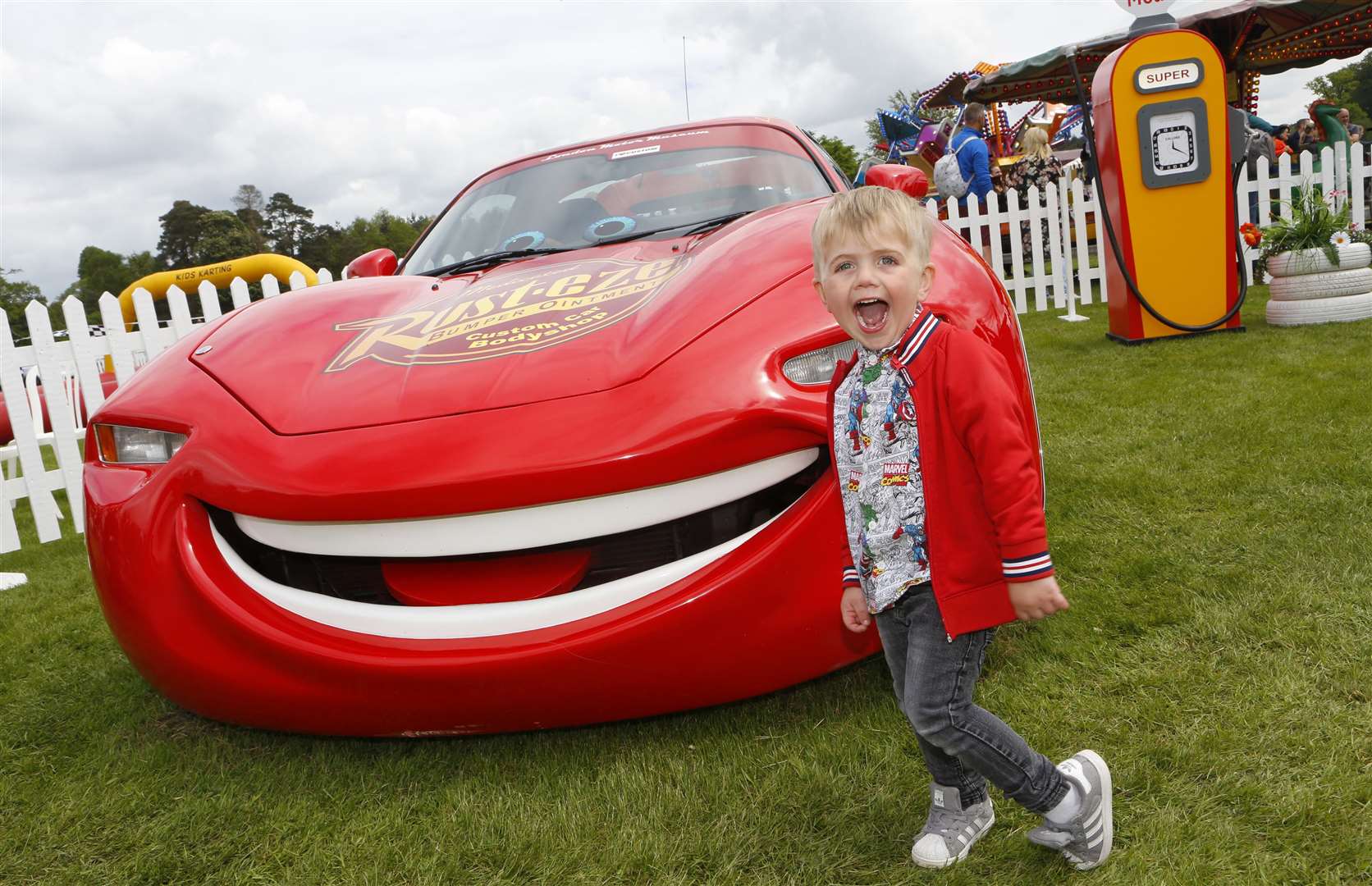 Mason Wilson meets Lightning McQueen at last year's event Picture: Andy Jones