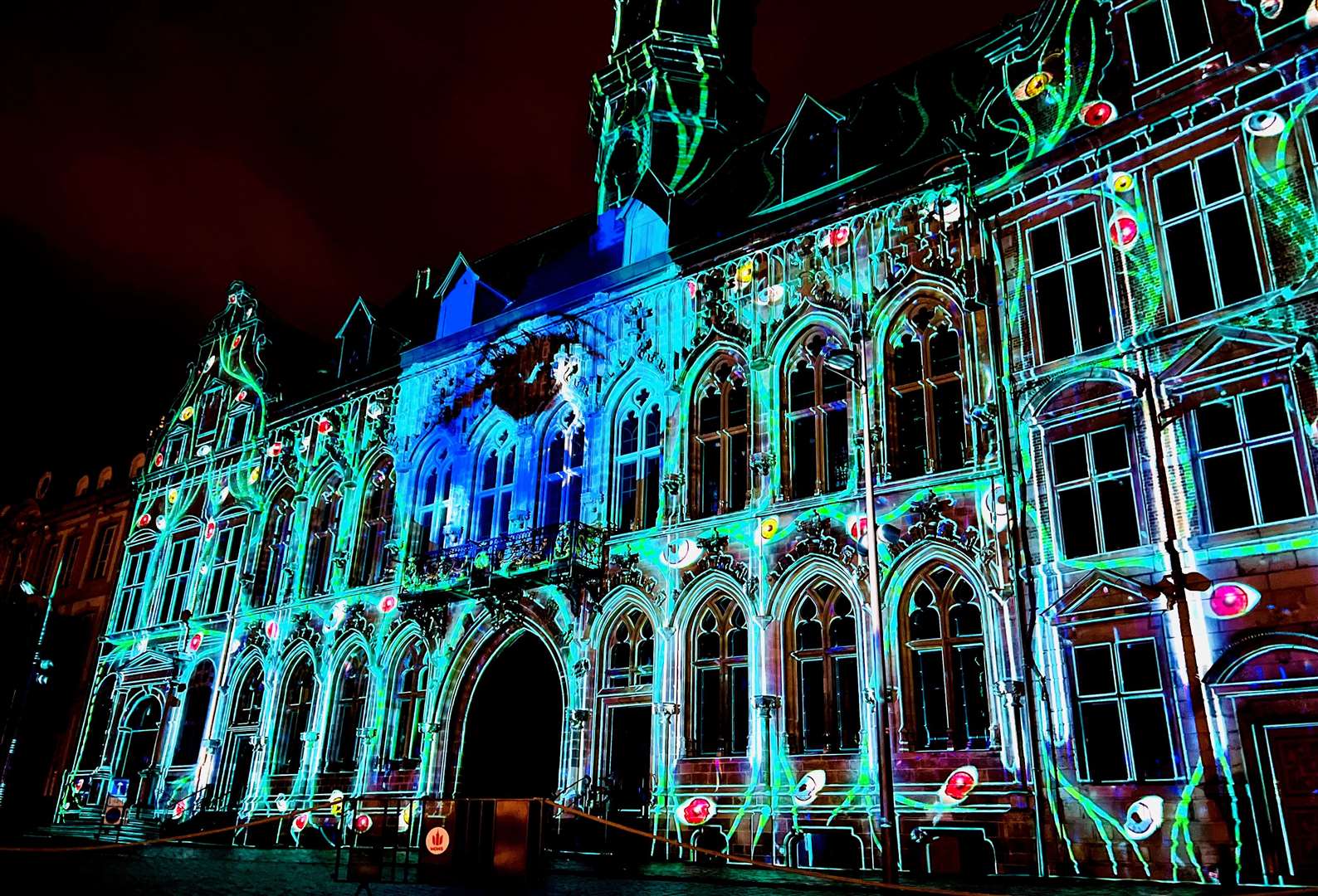 The medieval city is transformed by lights, effects and immersive art. Picture: Barry Goodwin