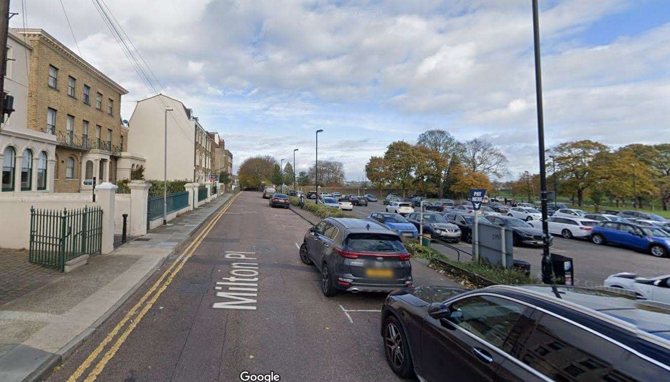 The drugs and knives were discovered in Milton Place, Gravesend. Photo credit: Google Maps