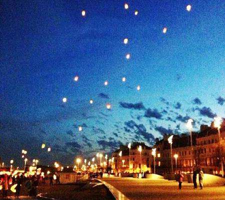Lanterns released in Dover to remember Michael Kerr. Picture: Lauren Jade