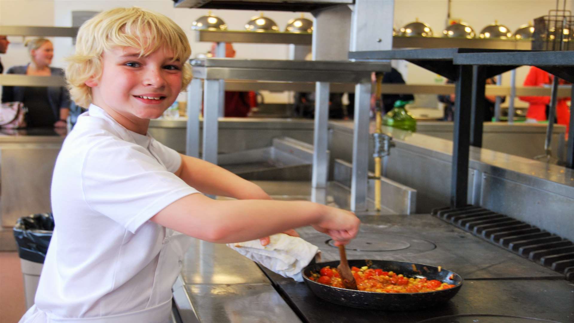 Rhys Richardson from Cliftonville Primary School won the age nine to 11 group with his spicy coconut and vegetable curry
