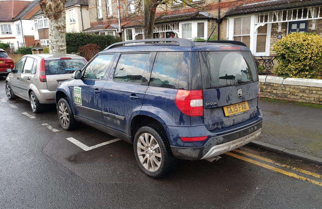The car was found to be double parked in Queens Avenue, Snodland. Credit: Gavin Marks