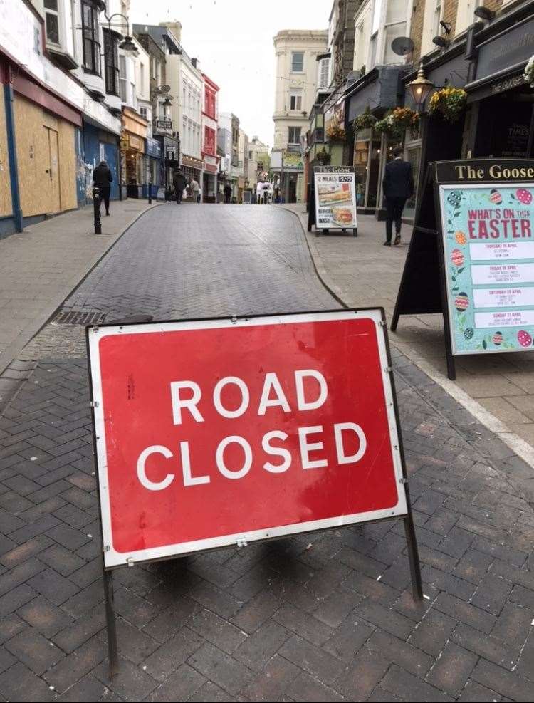 Harbour Street is pedestrianised by some drivers flout the rules