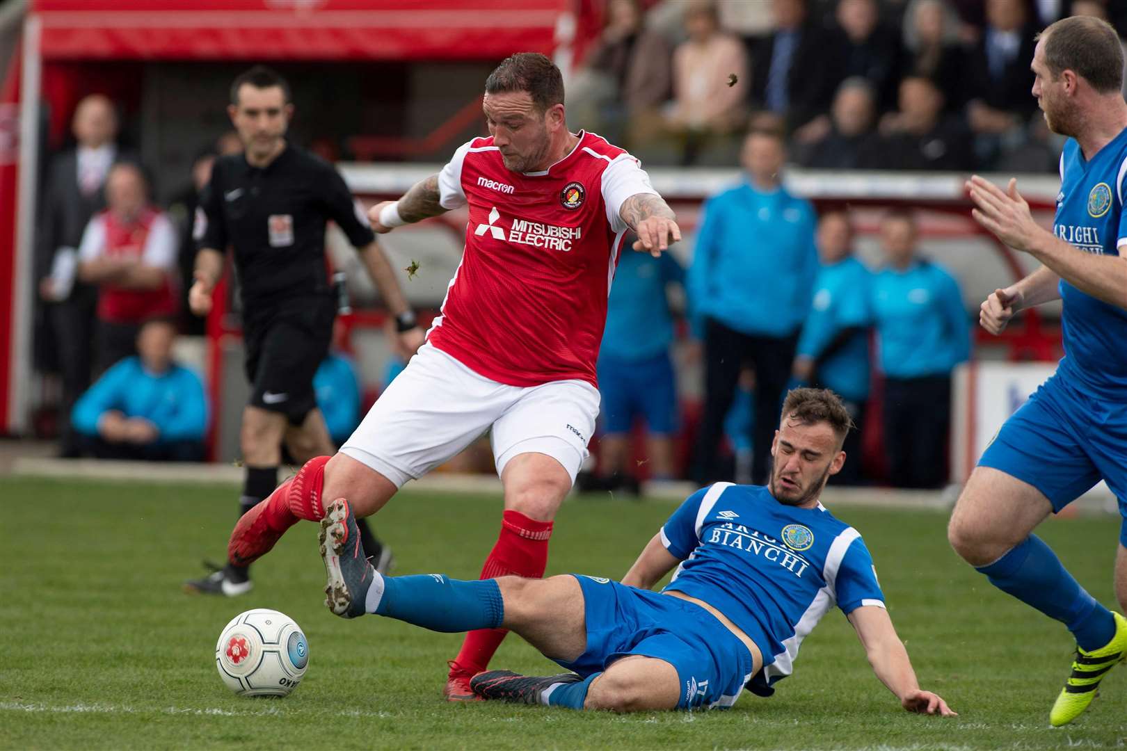 Danny Kedwell scored Ebbsfleet's first goal from the penalty spot Picture: Andy Payton