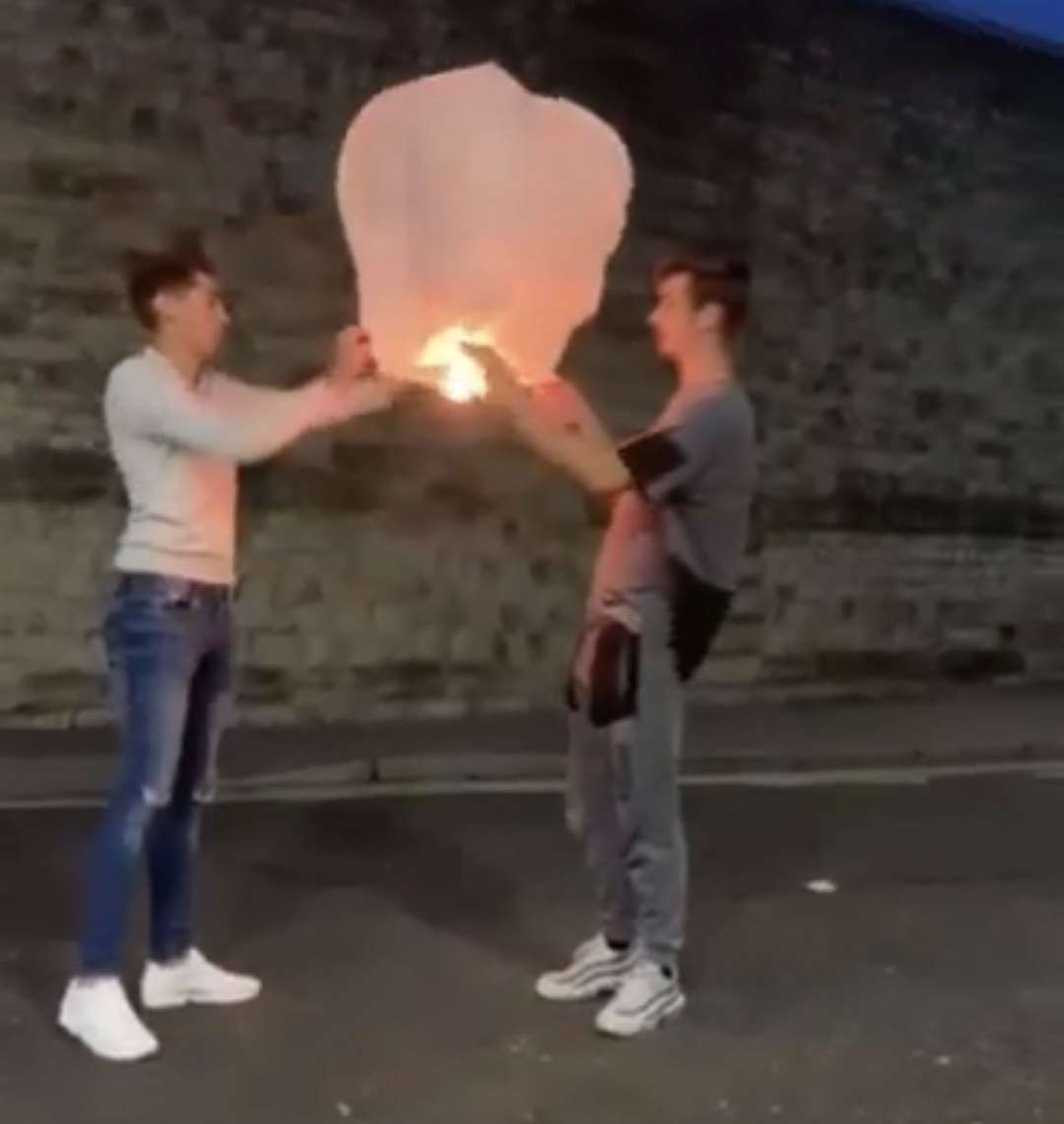 A lantern was let off in memory of Chatham dad Andrew Looseley. Picture: Jay Ryan