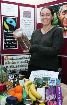 Carol McIntosh at one of the stalls at last year's One World Week fair