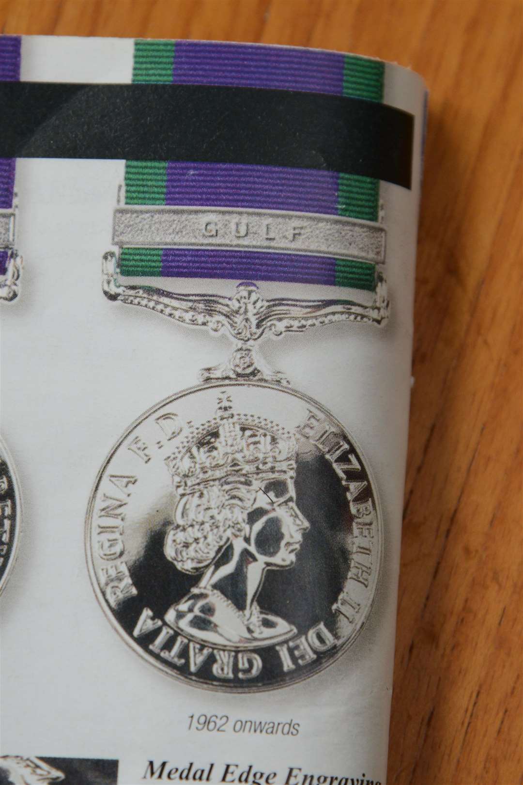 The stolen service medal belonging to Mr Salter
