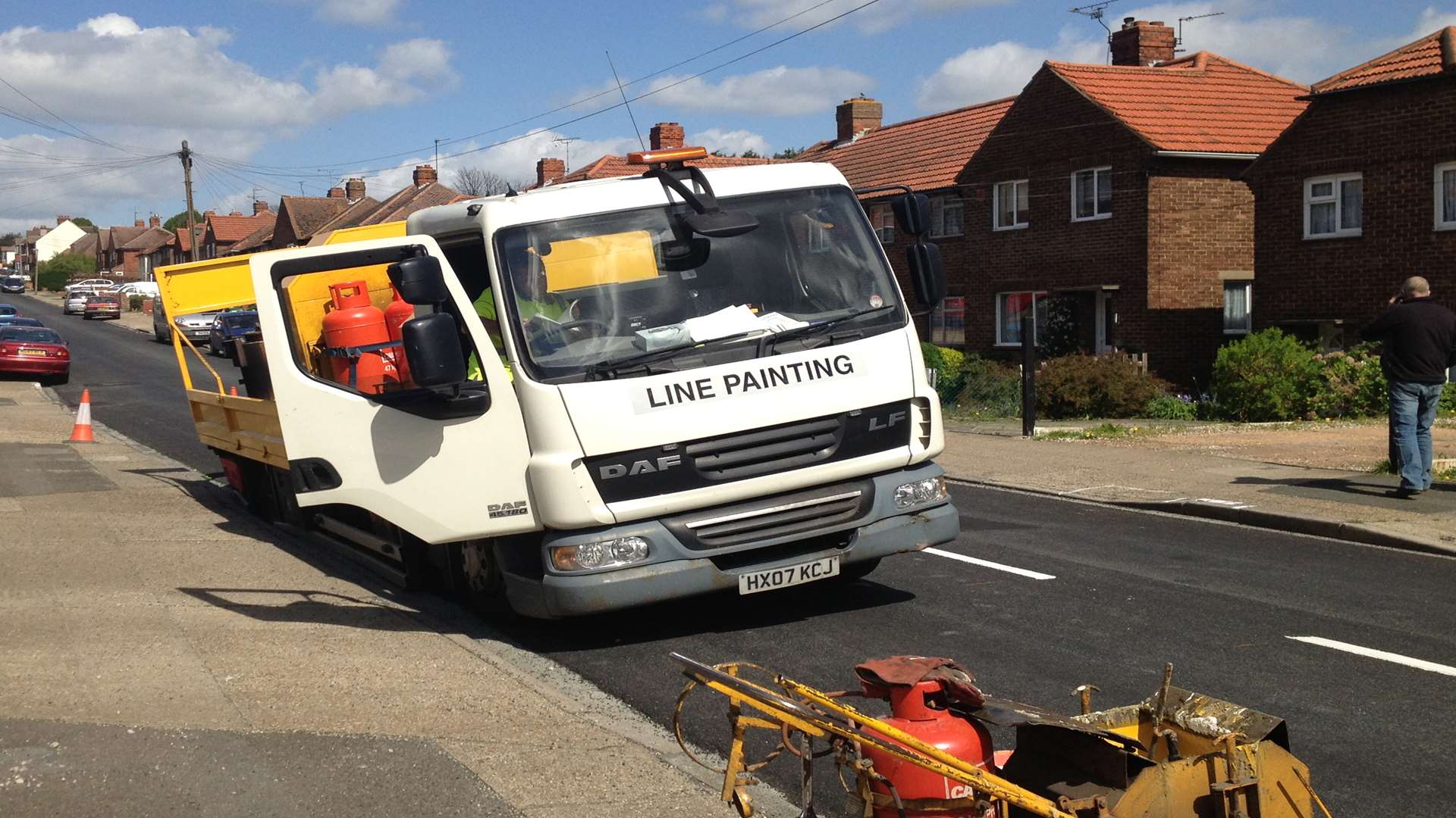 No one is thought to have been hurt when a road collapsed in Strood