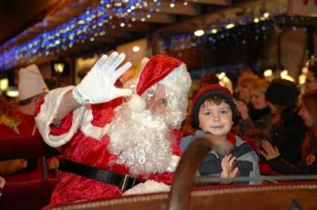 Father Christmas with sleigh ride competition winner Harvey Hamer, six. Picture: David Antony Hunt