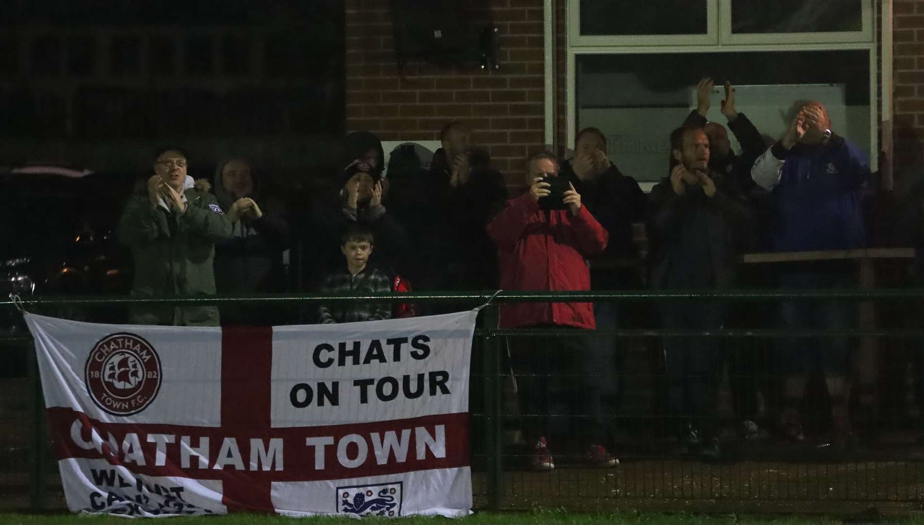 Chatham Town fans at Three Bridges on Tuesday night Picture: Max English (@max_ePhotos)