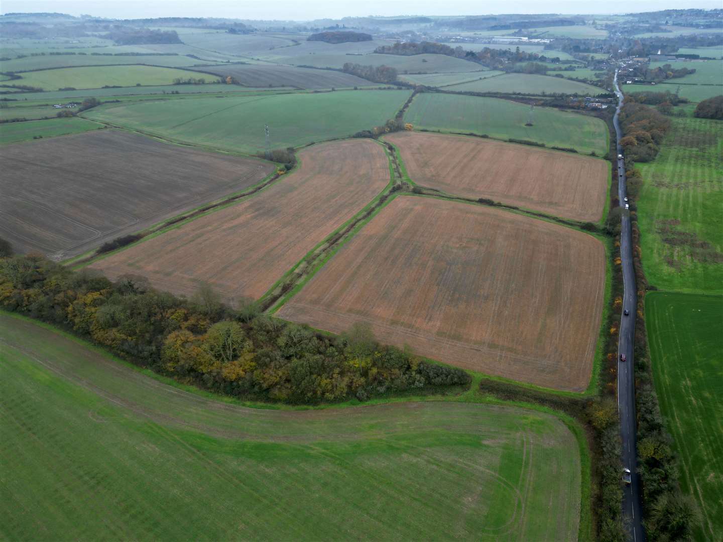 The site of the now-rejected solar panel farm at Postling, near Folkeston. Picture: Barry Goodwin