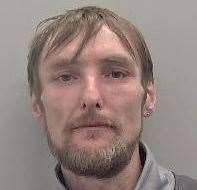 Faversham thief Christopher Lamb has been banned from every Kent Aldi, Co-op and Superdrug store. Picture: Kent Police