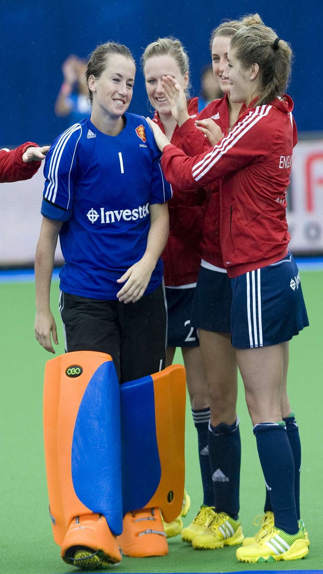 England's Maddie Hinch collects the goalkeeper of the tournament award Picture: Ady Kerry / England Hockey