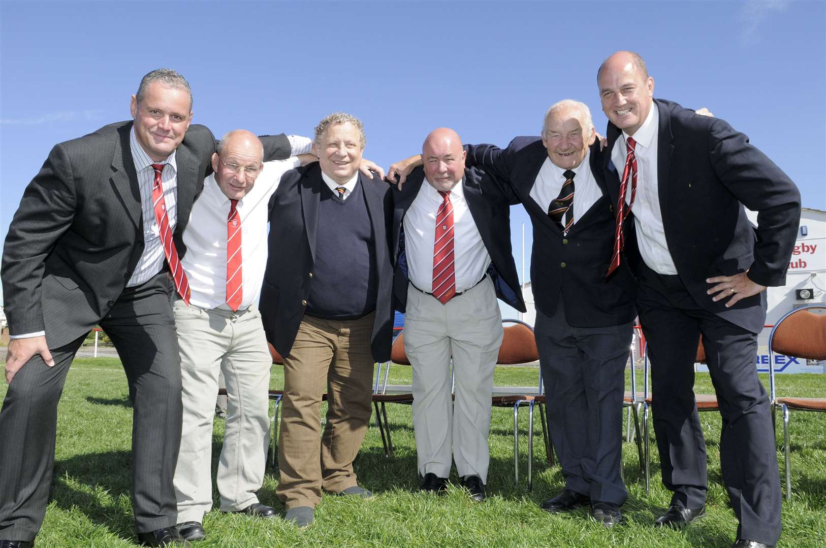 Current and former officials of the club, from left Andy Hosken, Ronnie Carpenter, Geoff Hyde, Gerry Lawson, Alf Stupple and Neil Golding, pictured in 2010 Picture: Andy Payton