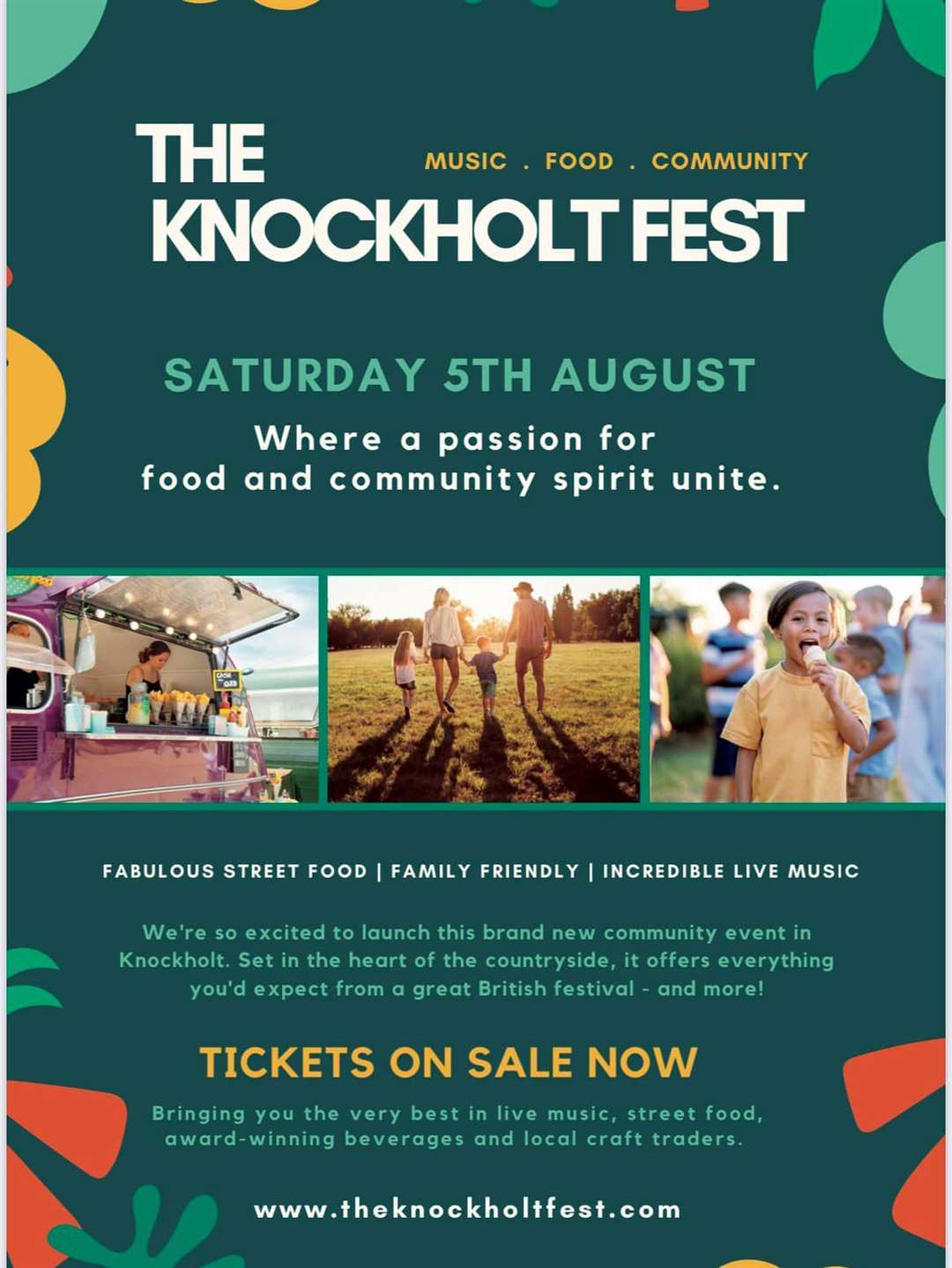 A poster advertising Knockholt Festival which has concerned some residents
