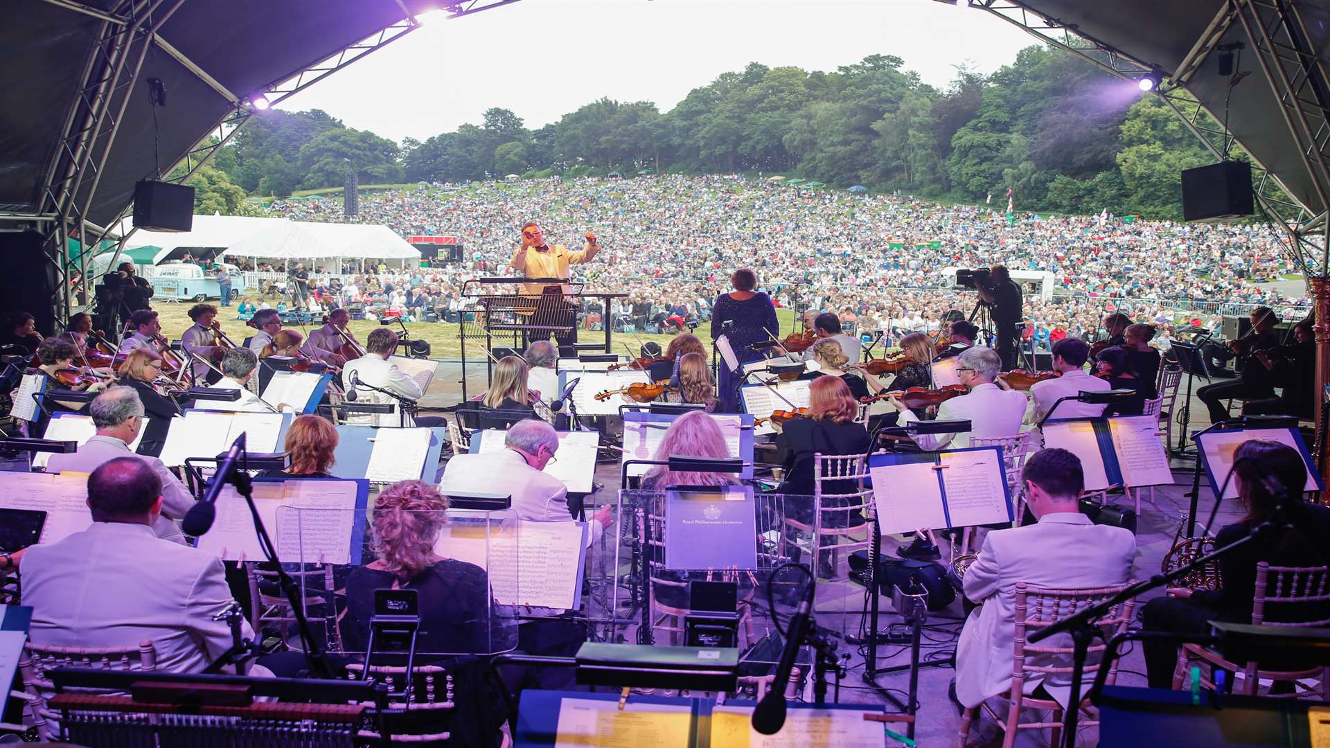 The view for the Royal Philharmonic Orchestra with conductor John Rigby. Picture: Matthew Walker