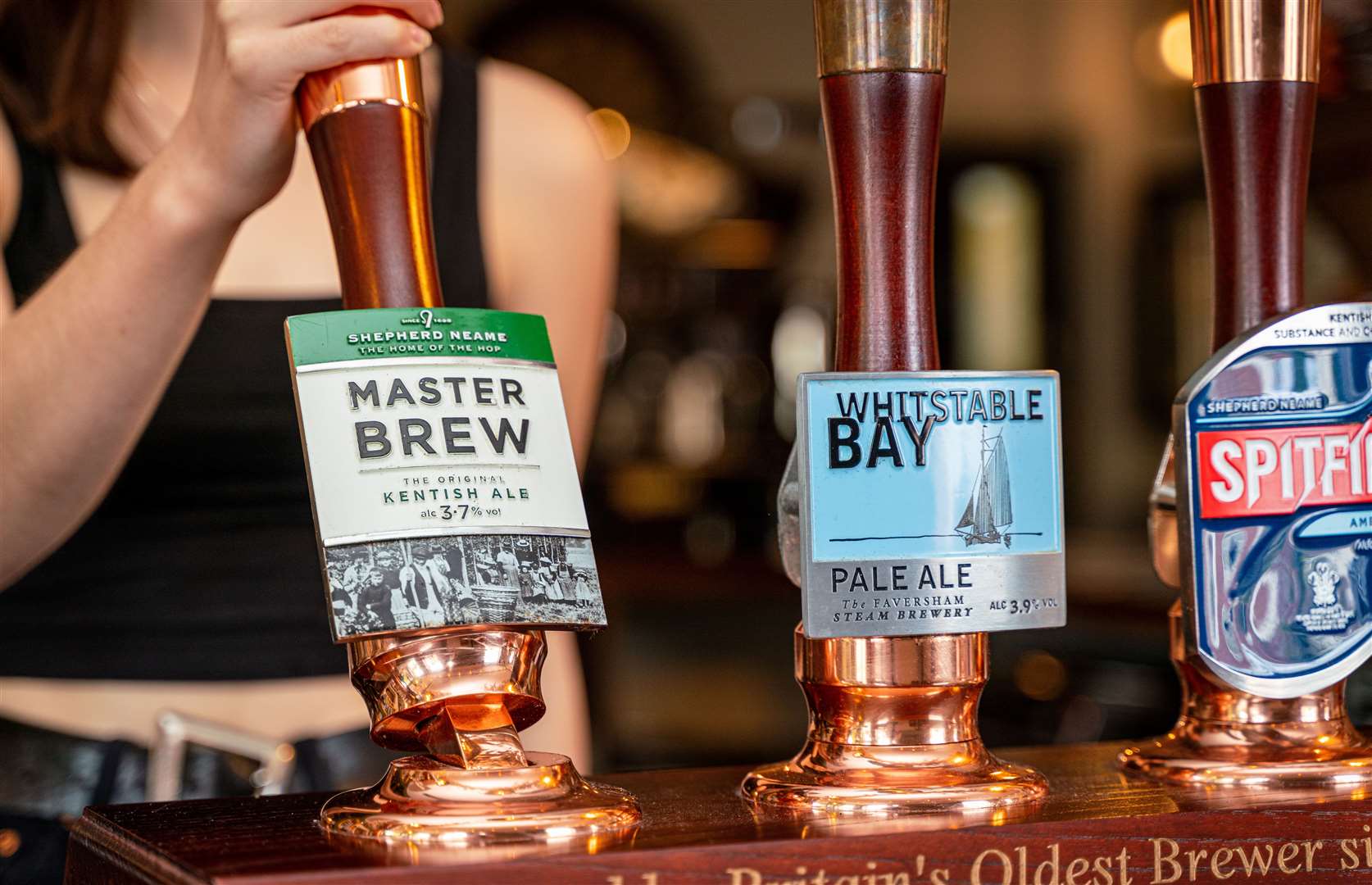 A pint being poured at a Shepherd Neame pub. Picture: Shepherd Neame