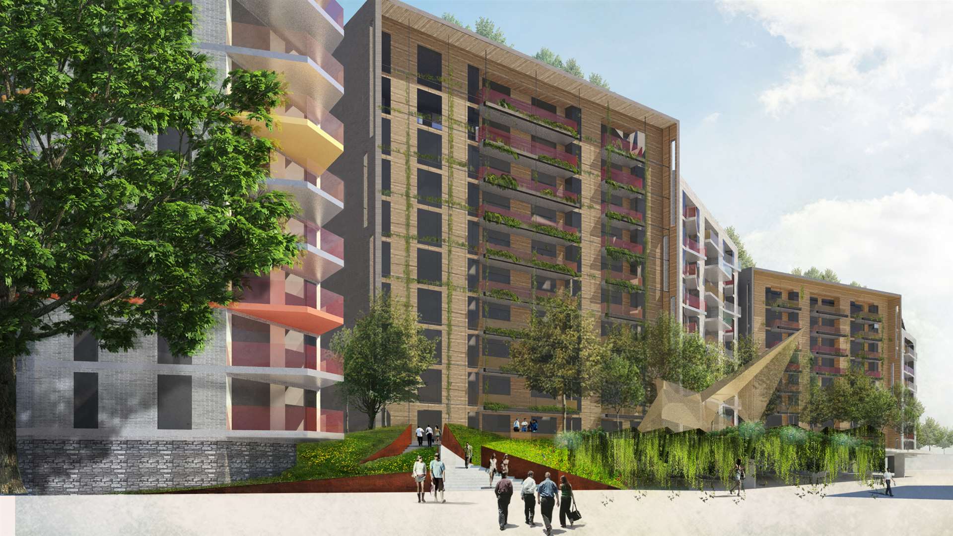 How new flats, including a 17 storey building could look