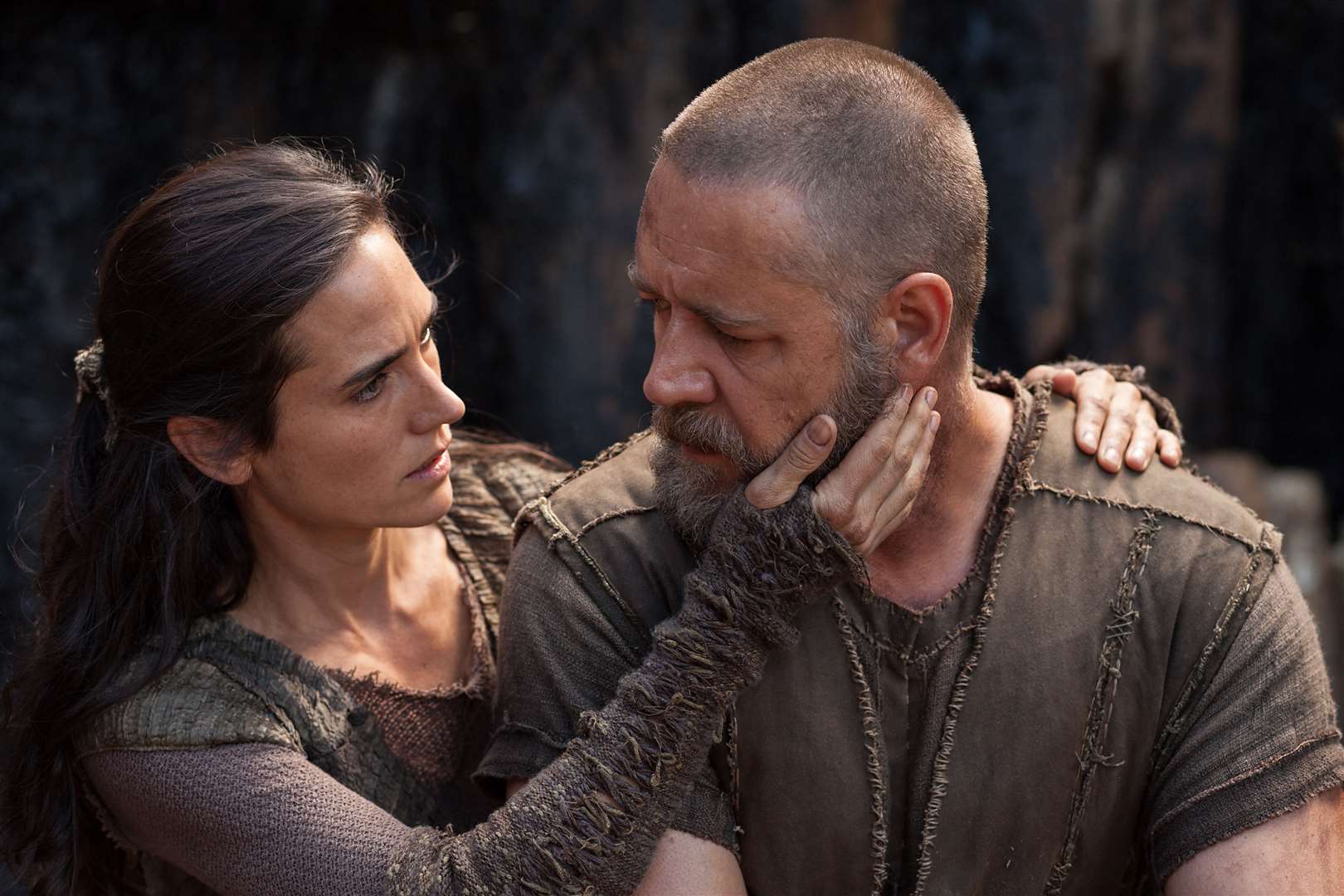 Noah, with Jennifer Connelly as Naameh and Russell Crowe as Noah. Picture: PA Photo/Paramount