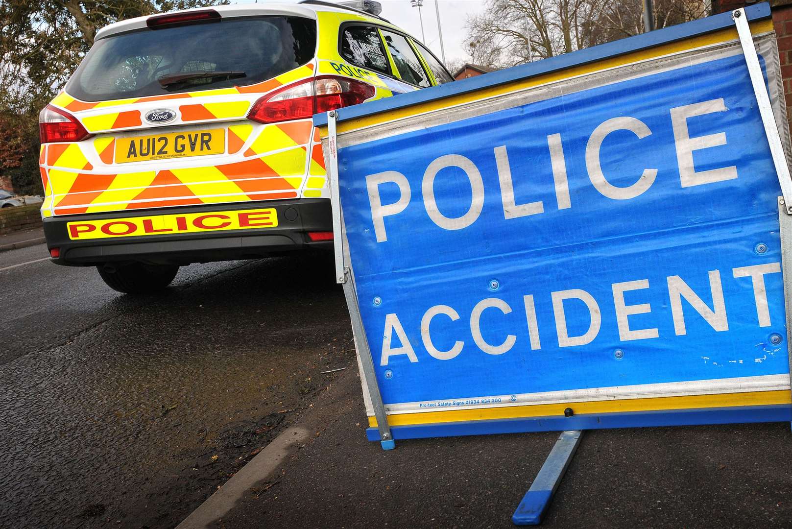 Emergency services were called to an accident on a village road on Saturday night