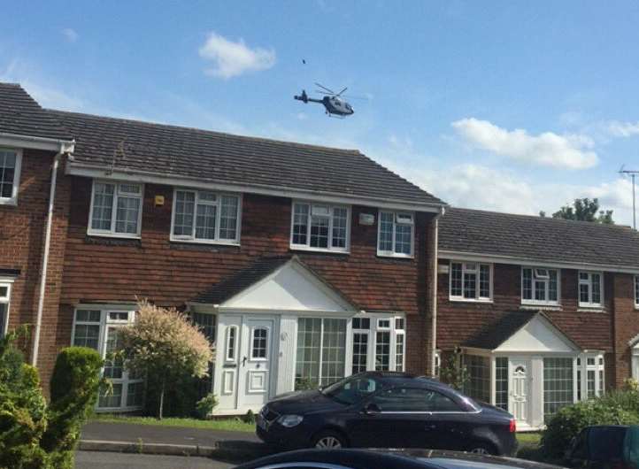 The air ambulance taking off after the Green Road crash. Picture: Olivia Cheale