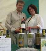 ALL OUR OWN WORK: Brian Davenport and Linda James of the Elham Valley Vineyard