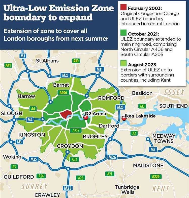 The expansion of the Ulez comes into force later this month