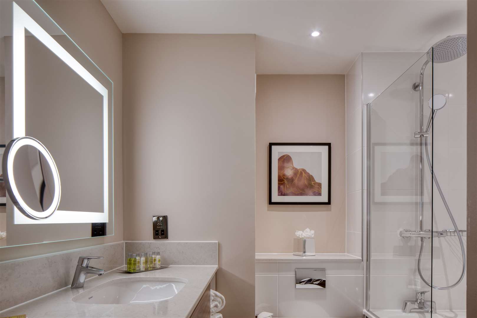 A newly refurbished bathroom at DoubleTree by Hilton Dartford Bridge