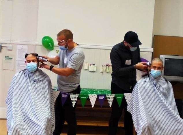 St Lawrence College teachers Mr Marsh and Mr Brown brave the shave