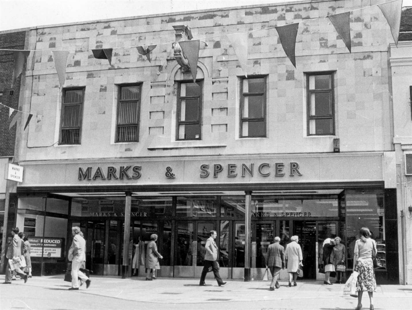 A typical Eighties Marks and Spencer store – the Maidstone branch in 1980