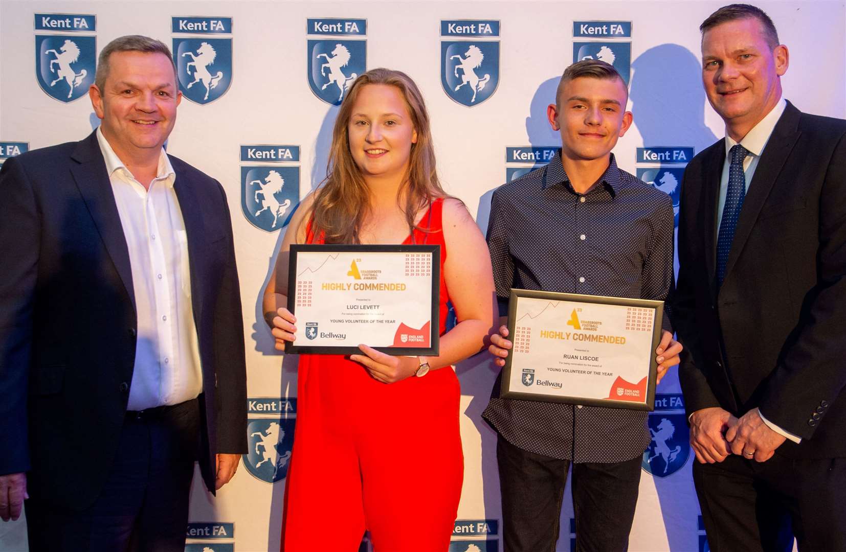 Both Cranbrook Juniors’ Luci Levett and Ruan Liscoe, of Medway Town, were highly commended for their work. Picture: Ian Scammell
