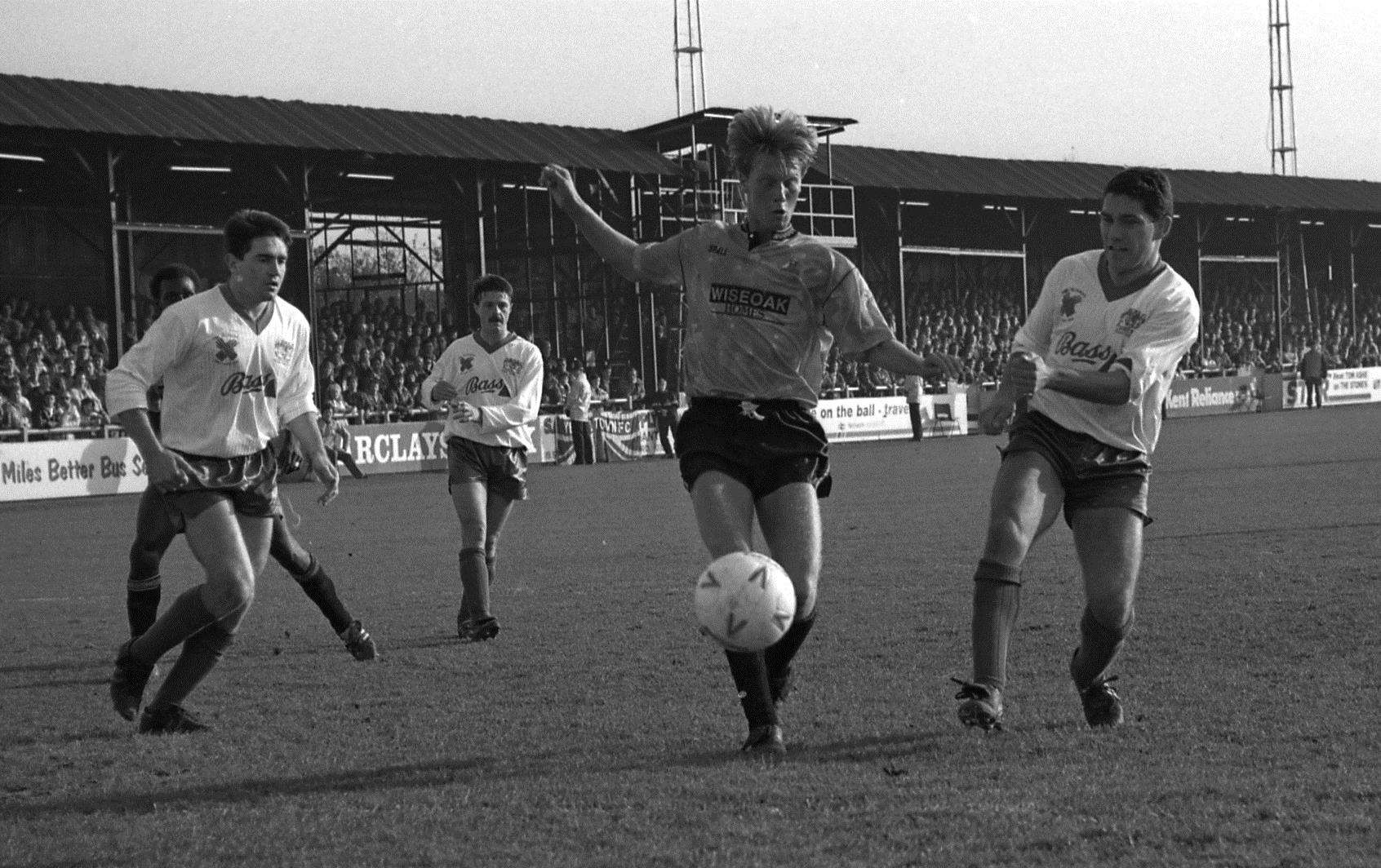 Maidstone United at Dartford's Watling Street ground for an FA Cup match in 1989