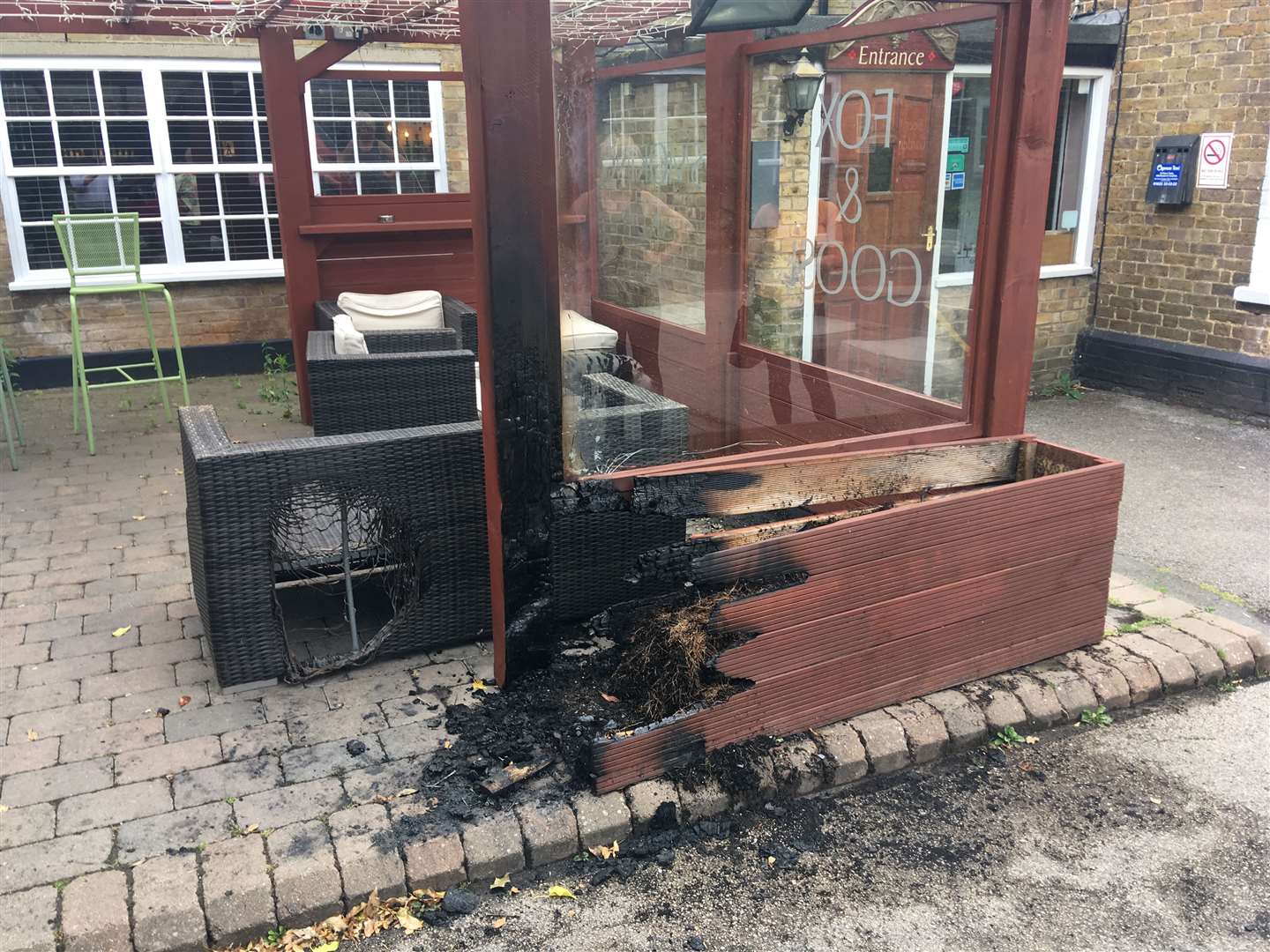 Damage at the Fox and Goose pub in Maidstone (13982262)
