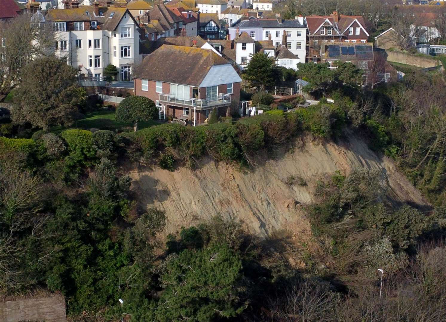 The most significant landslides in Folkestone have occurred above the Road of Remembrance. Picture: Barry Goodwin