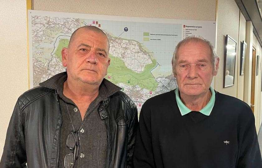 Queenborough residents Bernie George and James Wade