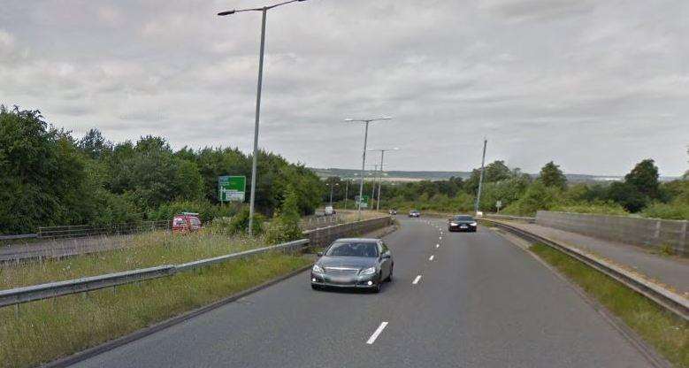 A crash is causing delays on the A228. Picture: Google