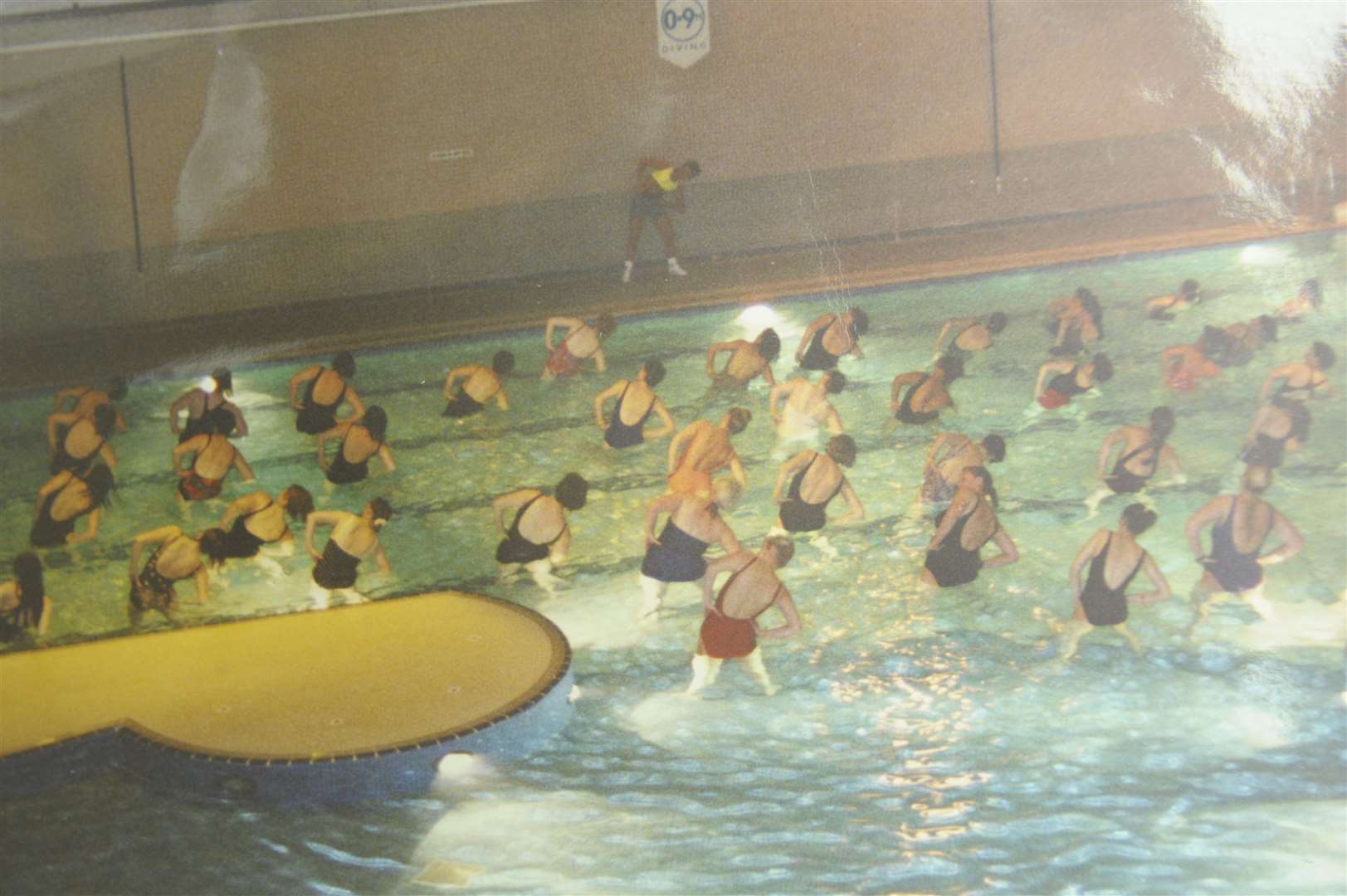 An undated file picture of an exercise class in the pool