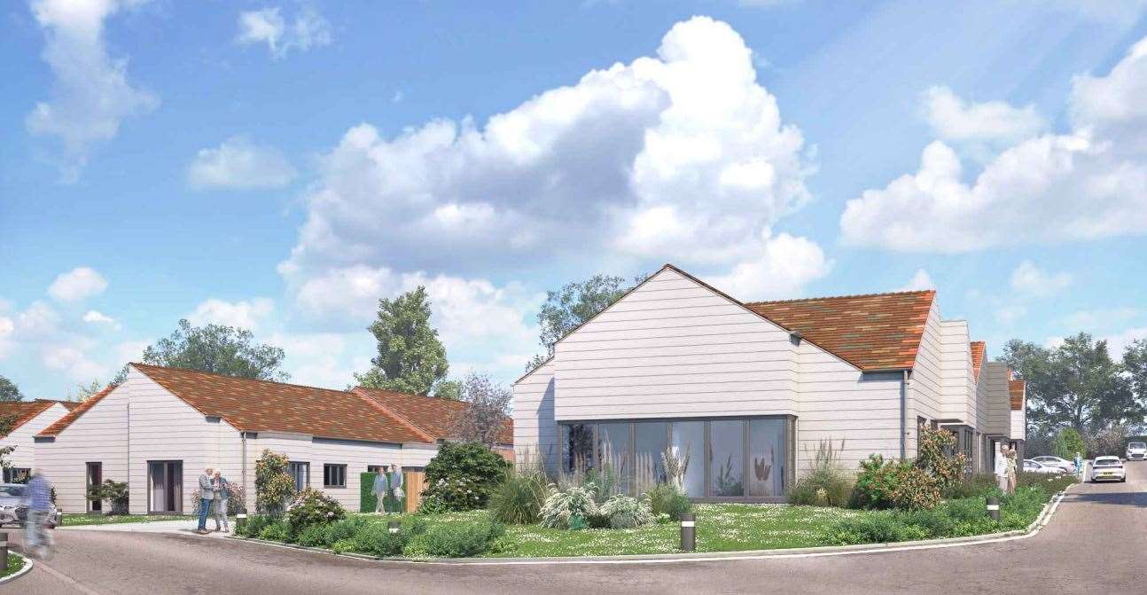 Developers at Herne Bay Court have also released visuals of its bungalows