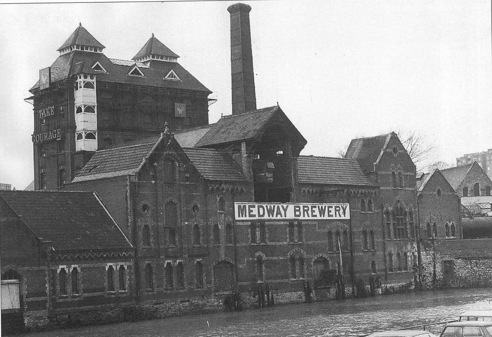Medway Brewery - originally Style & Winch and then Courage - was another riverside industry whose life ended in the early 1970s. Picture: Images of Maidstone