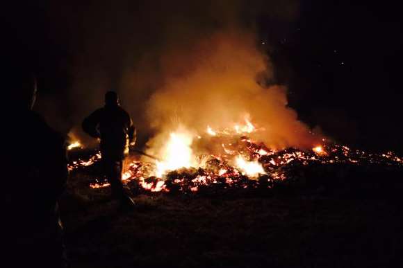 Crews from Tenterden tackled the fire. Picture: @silcocksfarm