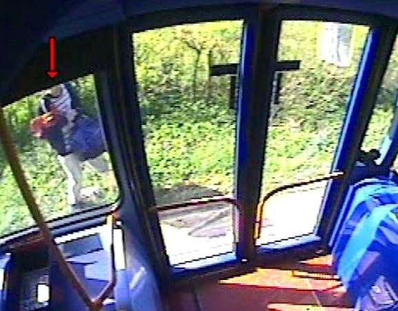 Bus CCTV footage shows Wheeler on the afternoon of Julia's death. Picture: Kent Police
