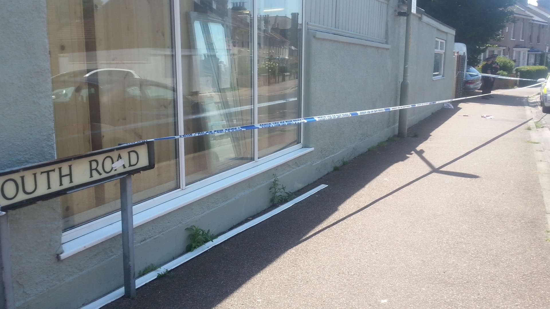 A section of South Road has been taped off after stabbing