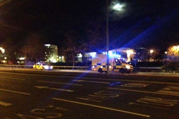 Emergency services were called to the A229 Fairmeadow at about 10.30pm last night