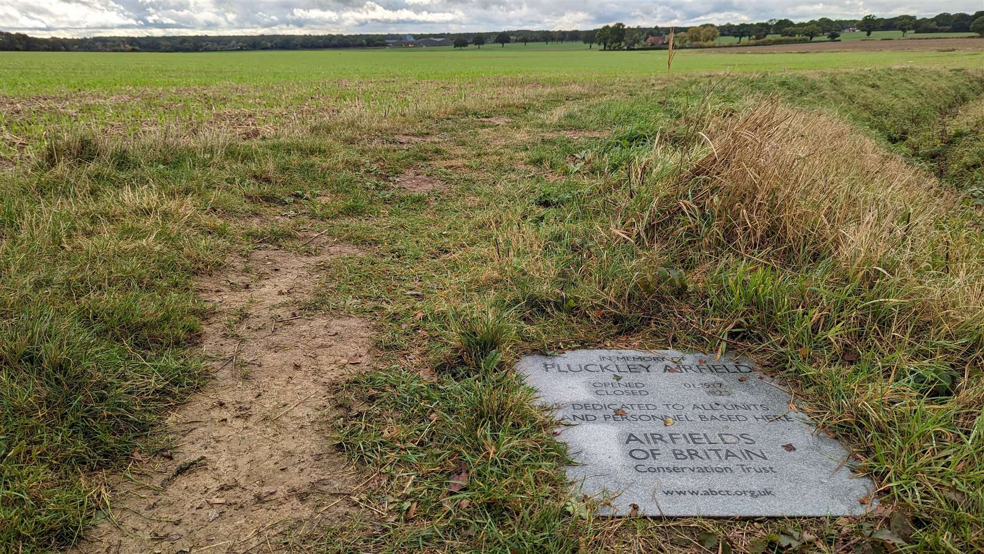 The site of the former Pluckley airfield where aircraft were based during the First World War