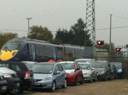 A person has died after being hit by a train near the Broad Oak Road level crossing in Canterbury