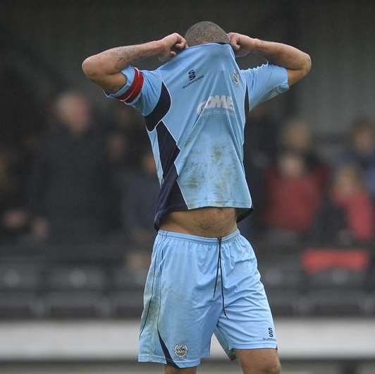 Ian Simpemba after Dover's defeat at Salisbury