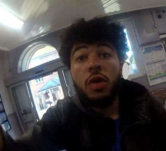 An image of a man has been released by police after a railway worker was attacked. Picture: British Transport Police