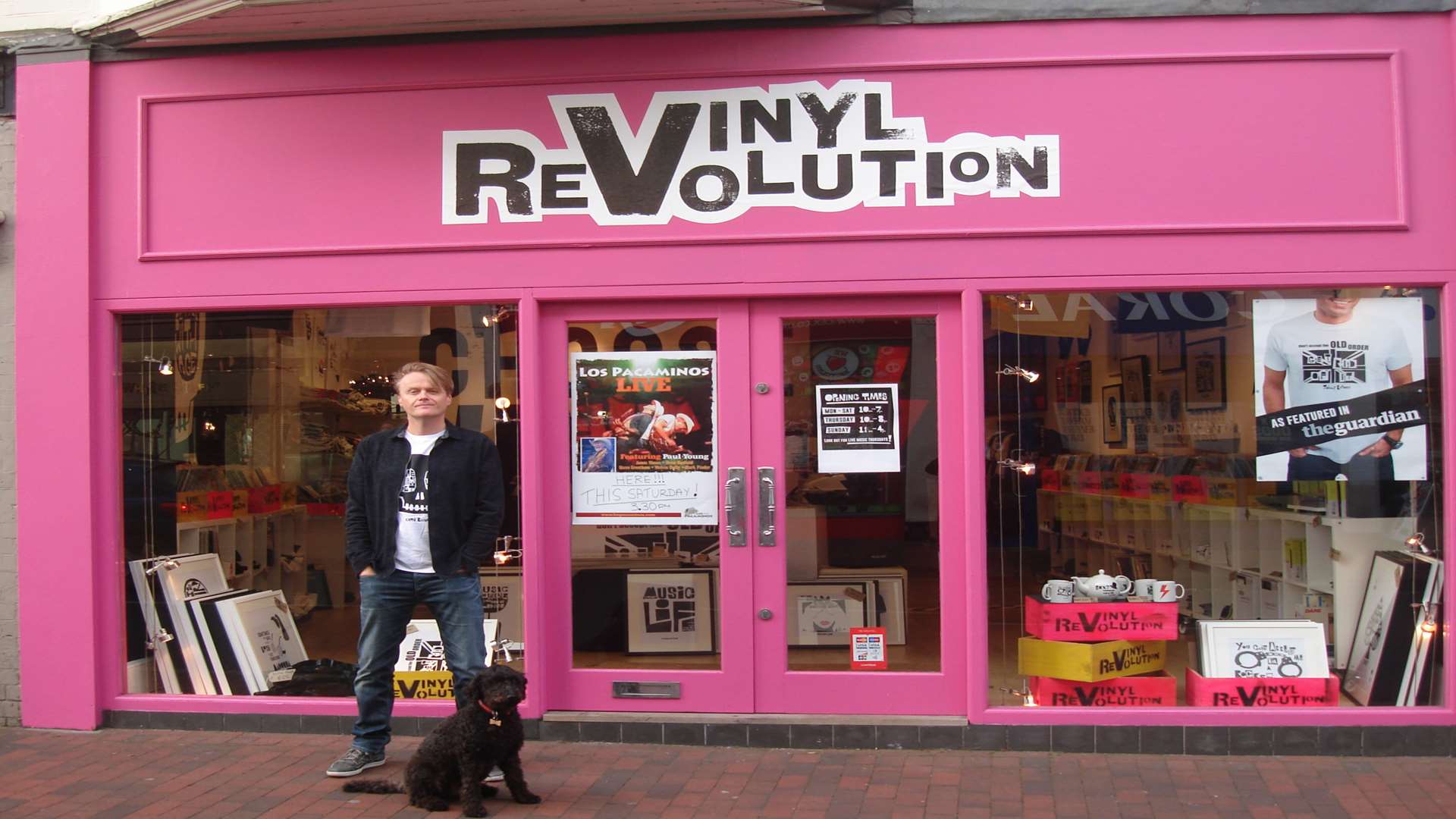 Simon Parker at his store Vinyl Revolution in Tunbridge Wells