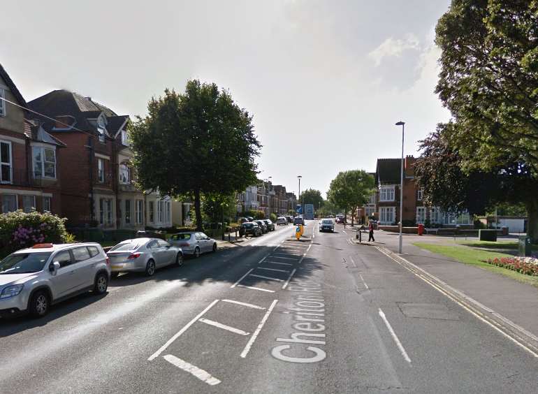 Two men wearing balaclavas and brandishing a knife knocked on the door of a property in Cheriton Road and demanded cash. Picture: Google
