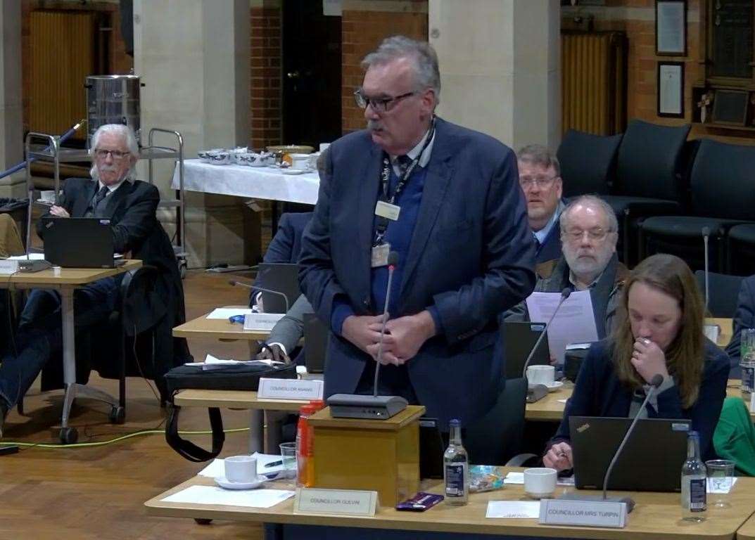 Opposition leader Cllr Gulvin backed the move to reject the recommendation. Photo: Medway Council
